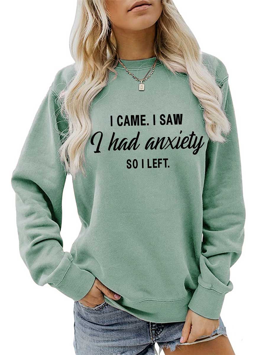 Veleaee Alphabet Women's Autumn and Winter Long Sleeve Sweatshirt