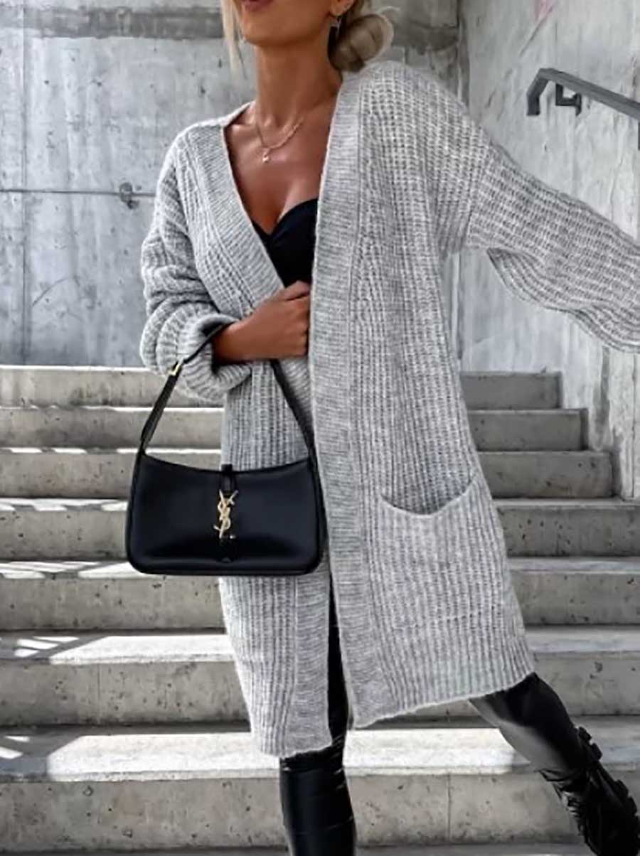 Veleaee Women's v-neck button up chiffon cardigan