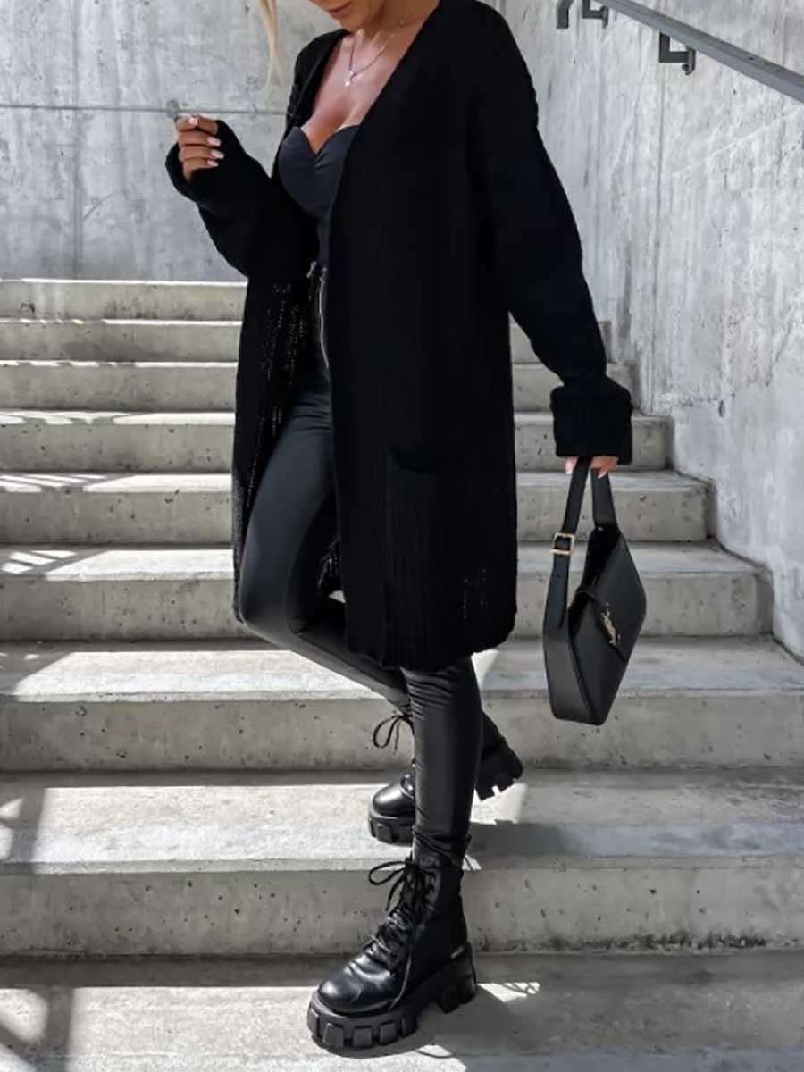 Veleaee Women's v-neck button up chiffon cardigan