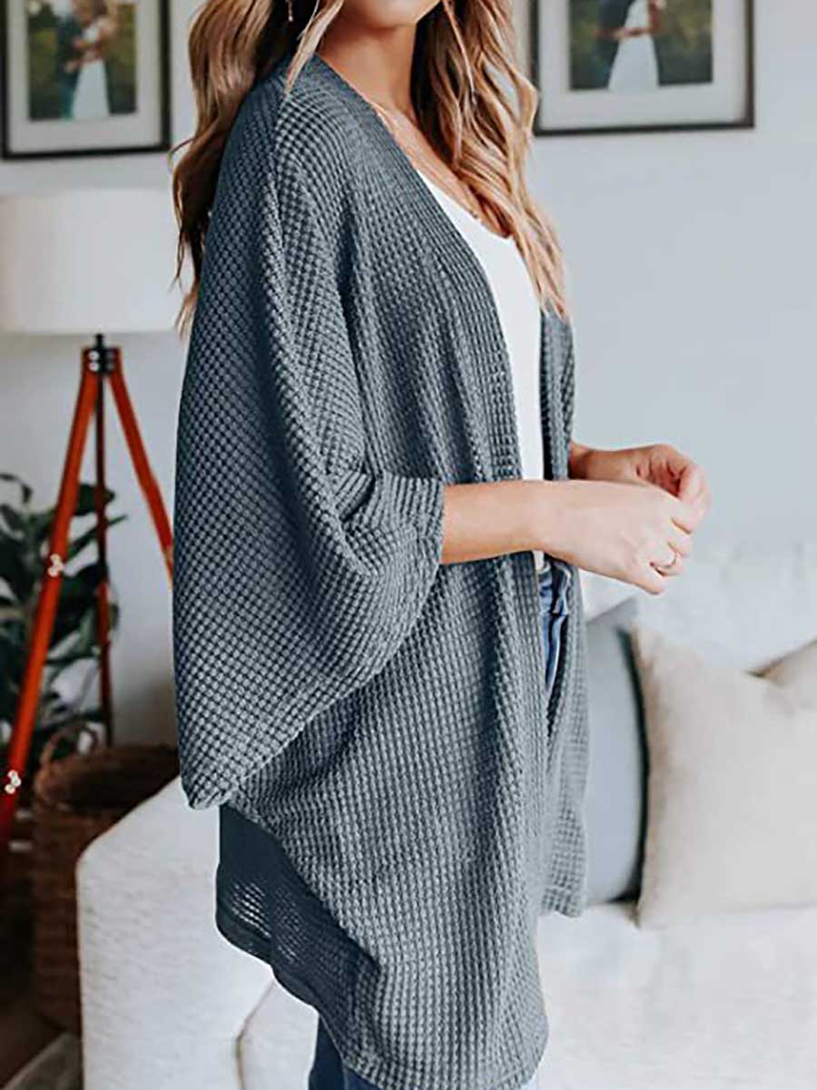 Veleaee Loose Cardigan Sweater Knit Top