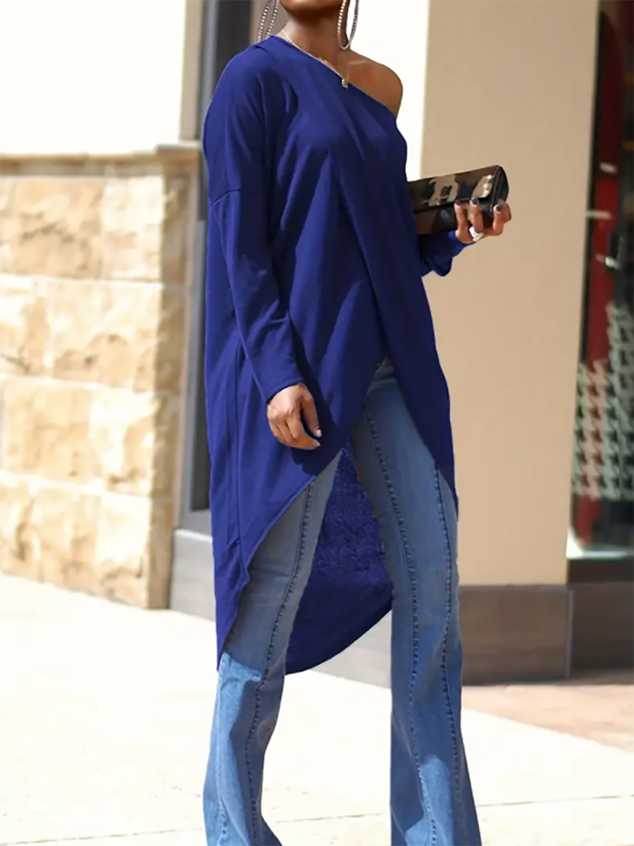 Veleaee Sexy Split Shoulderless Dress Top