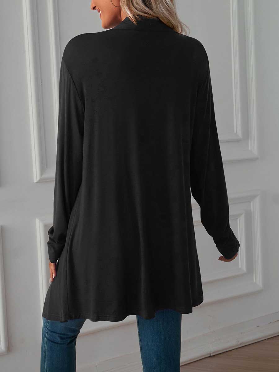 Veleaee Long Sleeve Cardigan Jacket Long Top