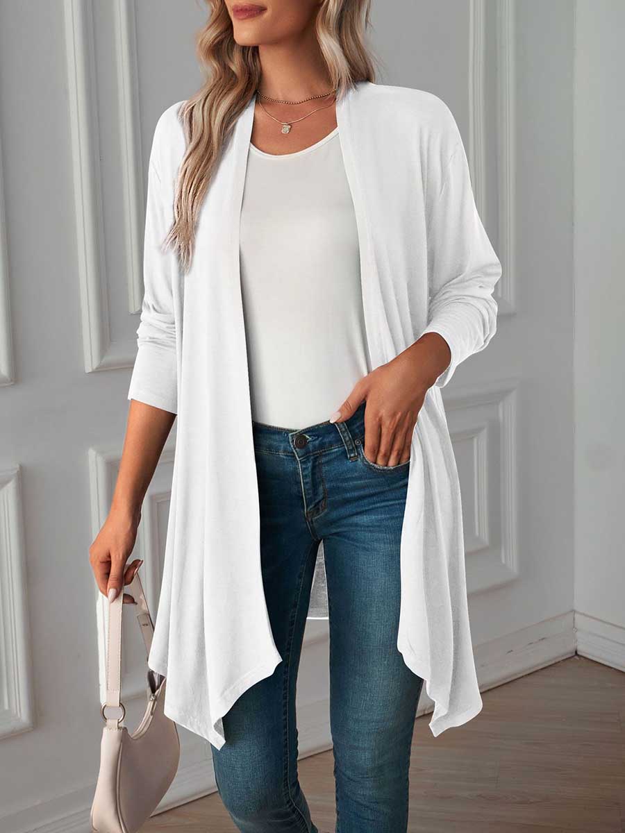 Veleaee Long Sleeve Cardigan Jacket Long Top
