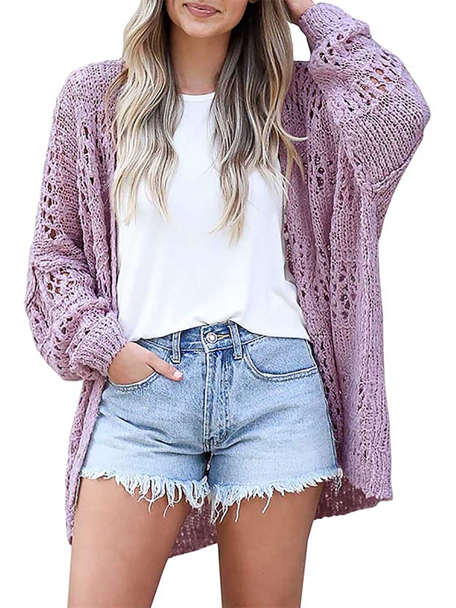 Veleaee Loose Sweater Cutout Knit