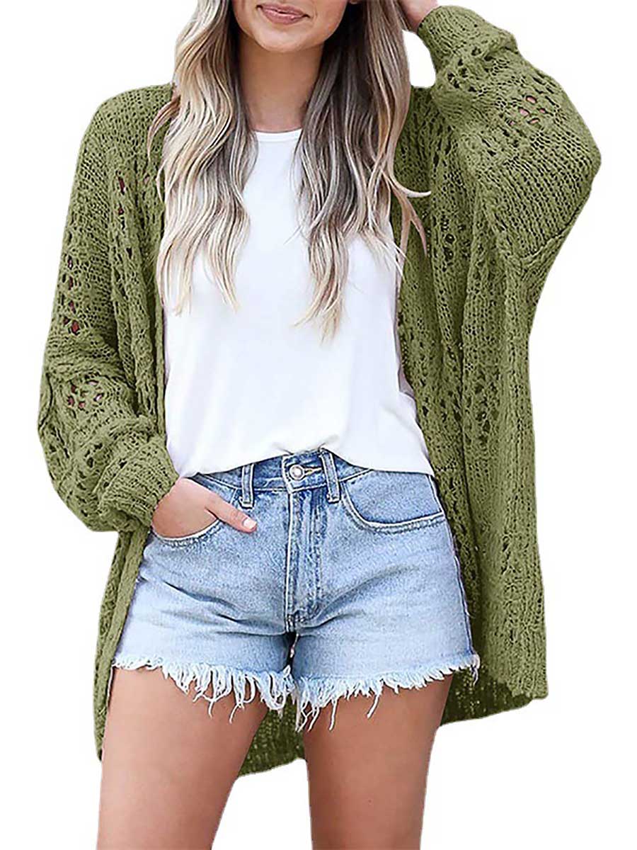Veleaee Loose Sweater Cutout Knit