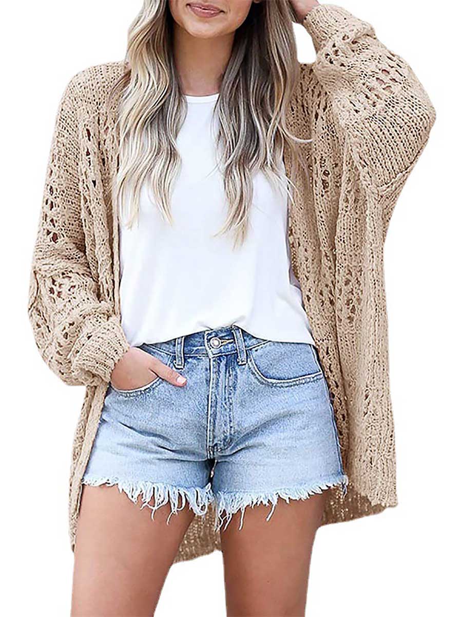 Veleaee Loose Sweater Cutout Knit