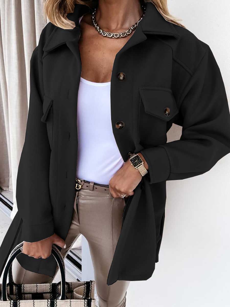 Veleaee Temperament Lapel Tweed Jacket