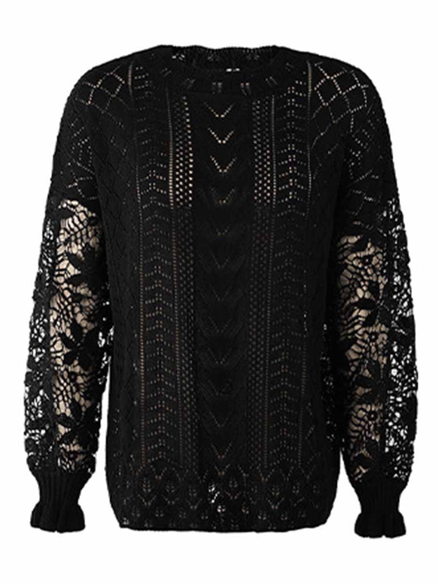 Veleaee Lace Hollow Sweater