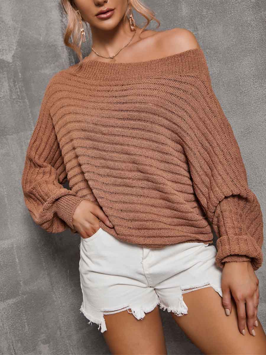 Veleaee Fashion Off-shoulder Sweater
