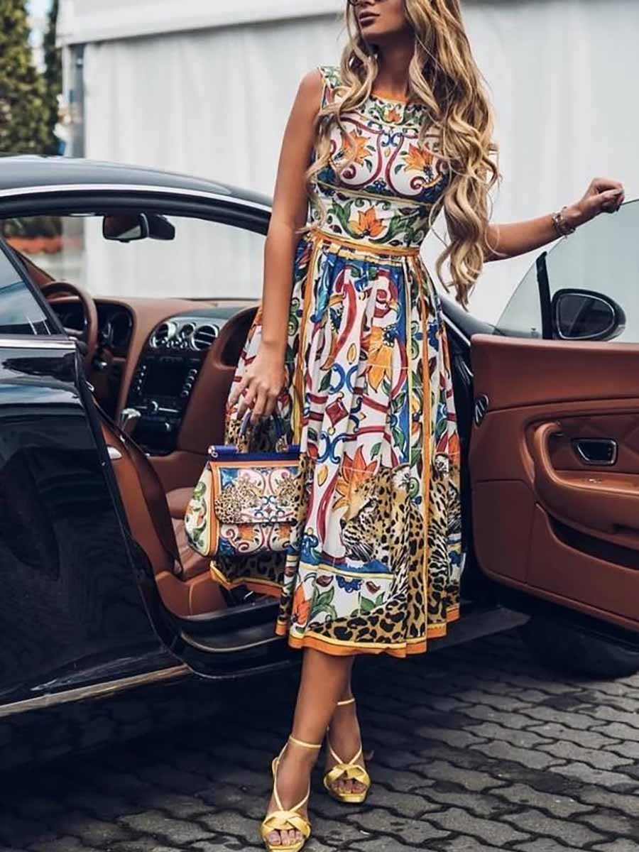Veleaee  Sleeve Bohemian Dress