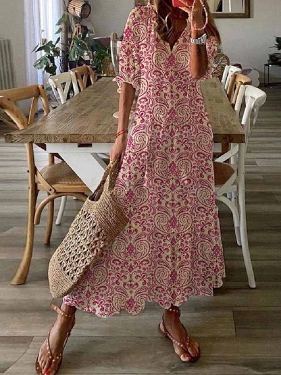 Veleaee Sweet Print Dress