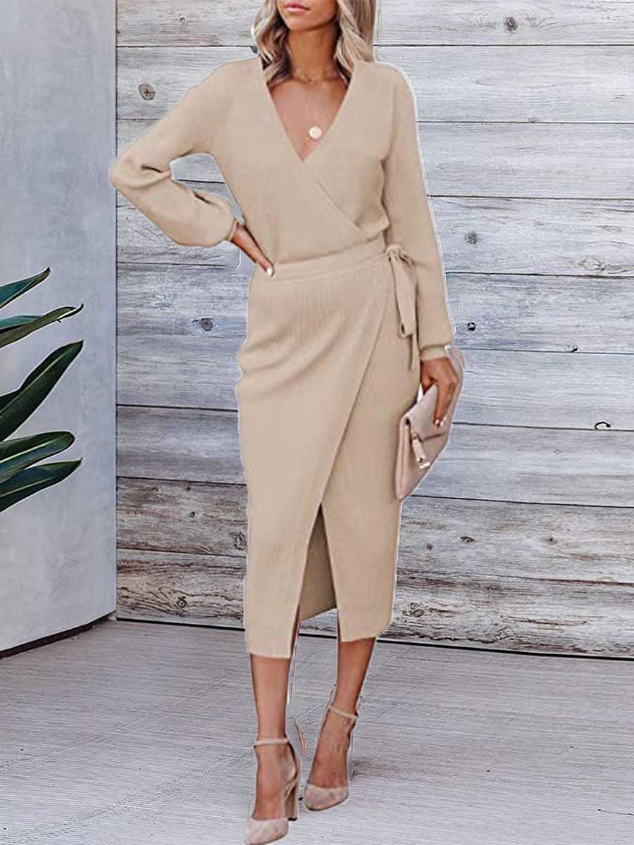 Veleaee Sexy Knitted Dress