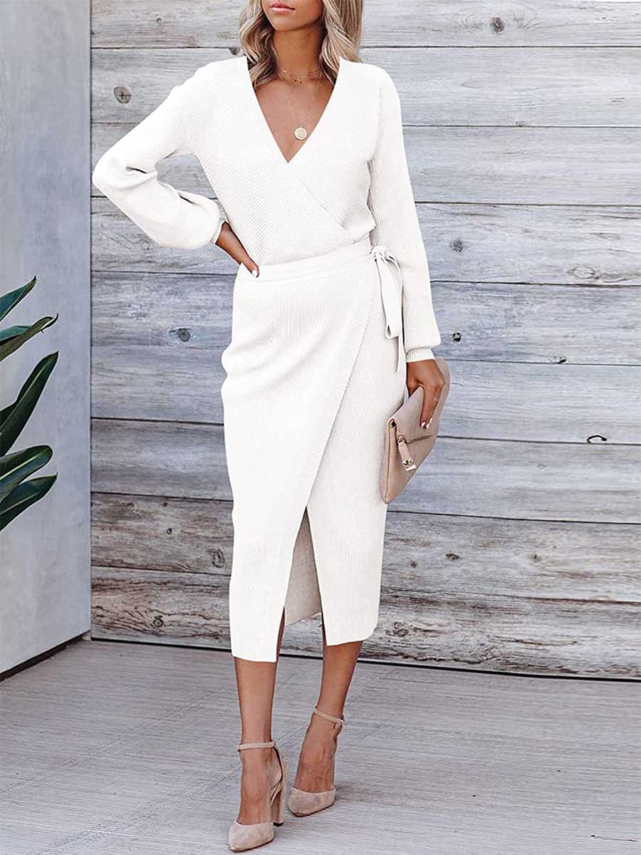 Veleaee Sexy Knitted Dress