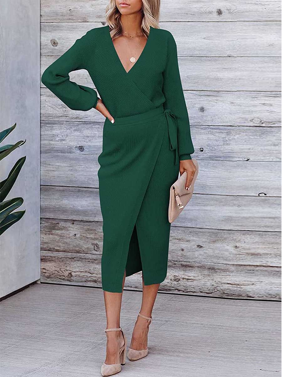 Veleaee Sexy Knitted Dress