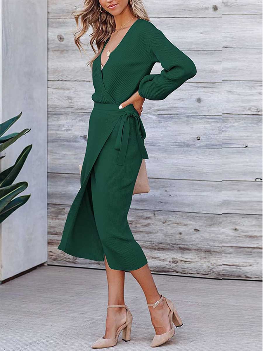 Veleaee Sexy Knitted Dress