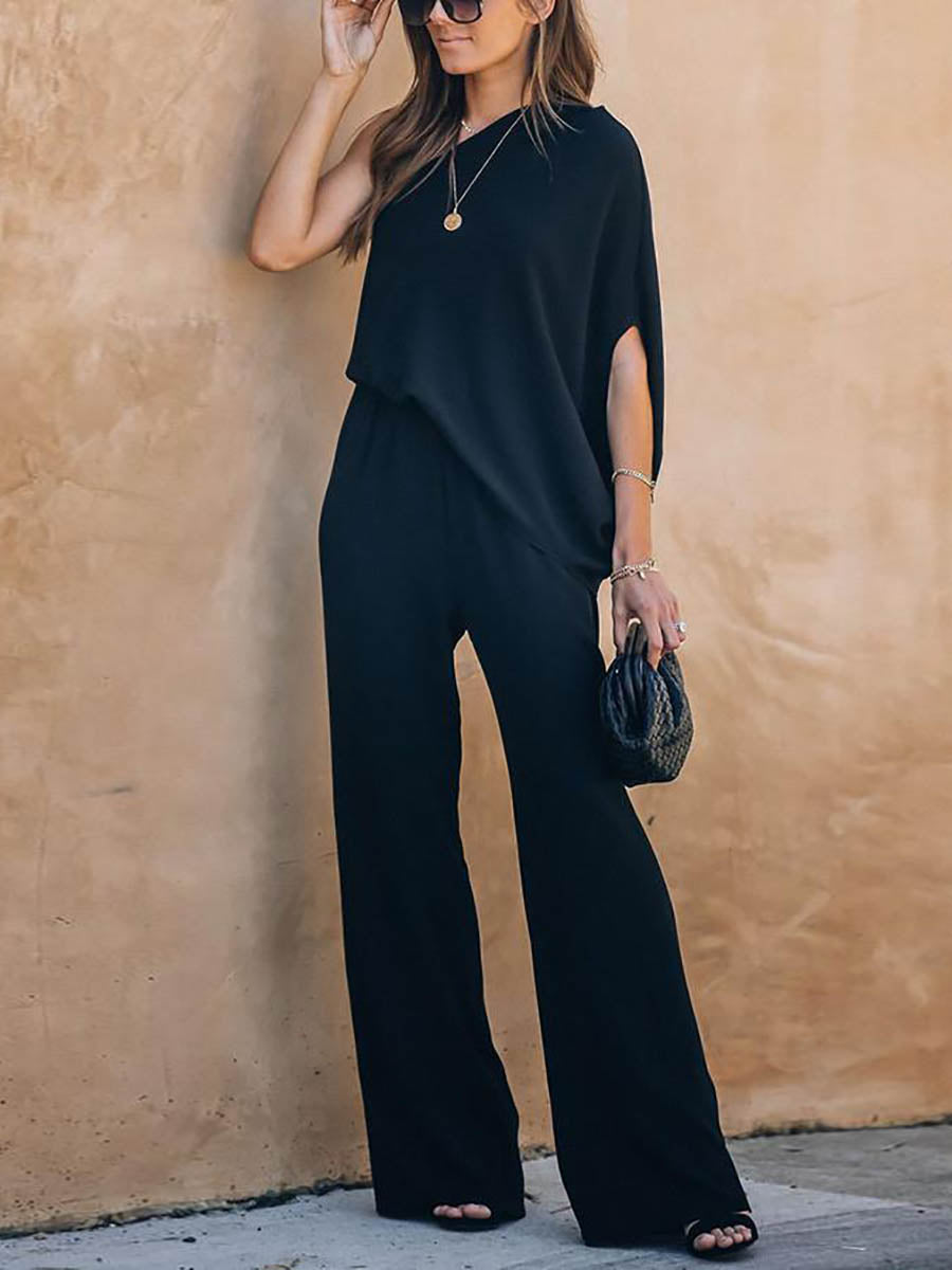 Veleaee Sexy Strapless Loose Jumpsuit