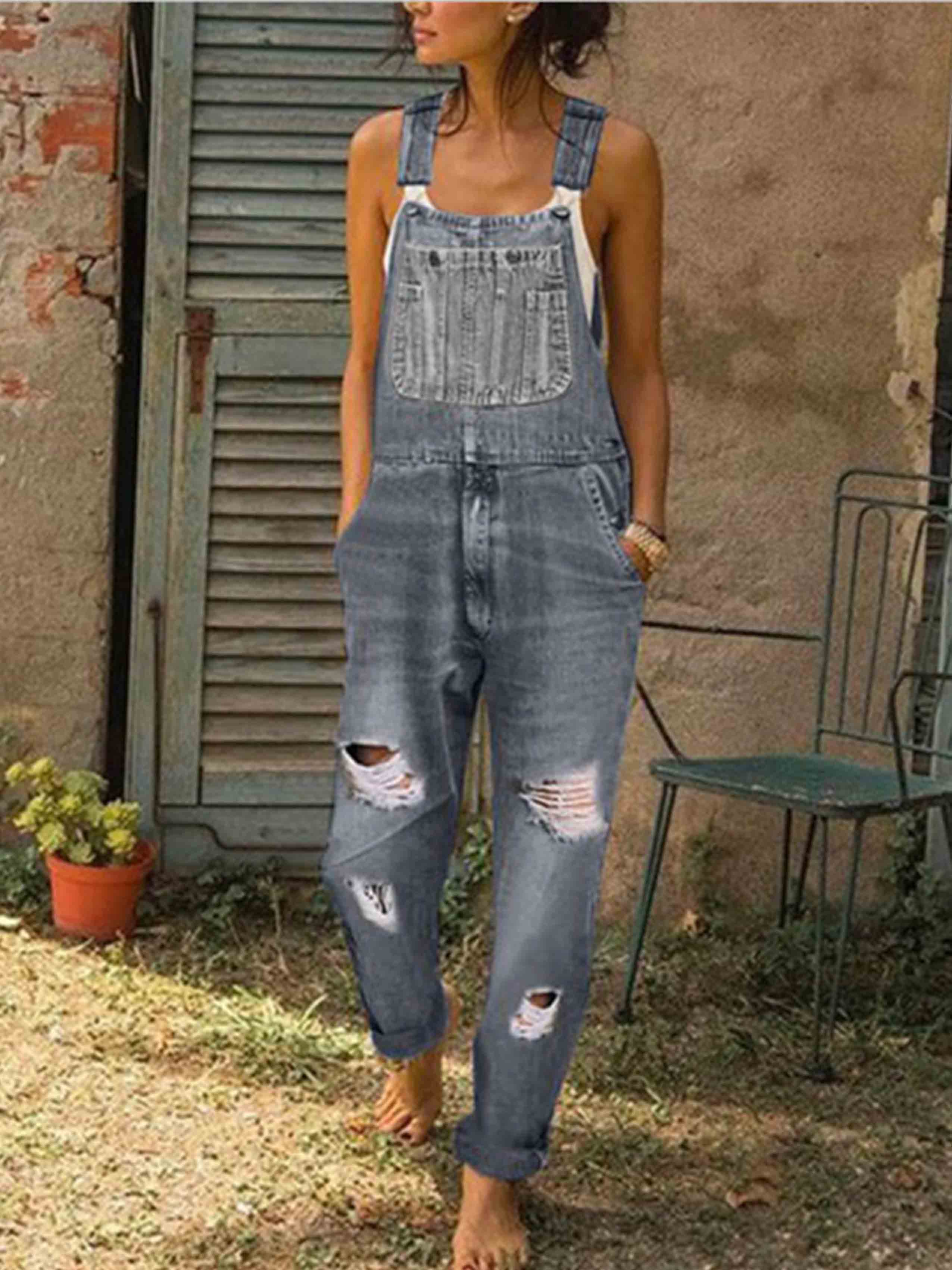 Veleaee Ripped Denim Jeans (3 colors)