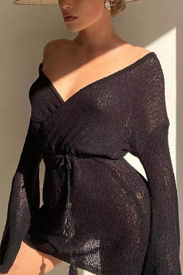 Veleaee  The Sun Knit Cover-up Dress