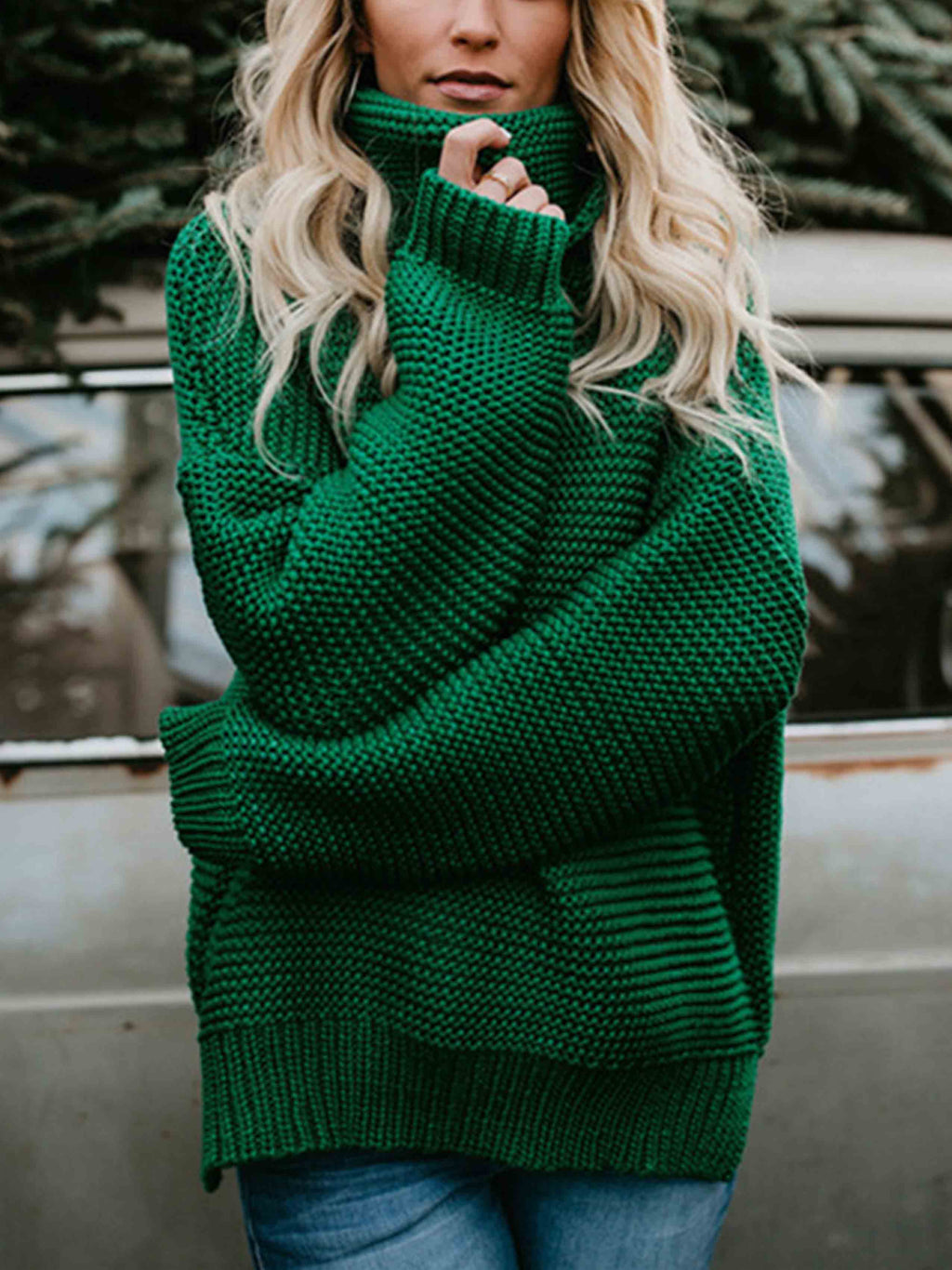 Veleaee Loose Turtleneck Warm Sweater