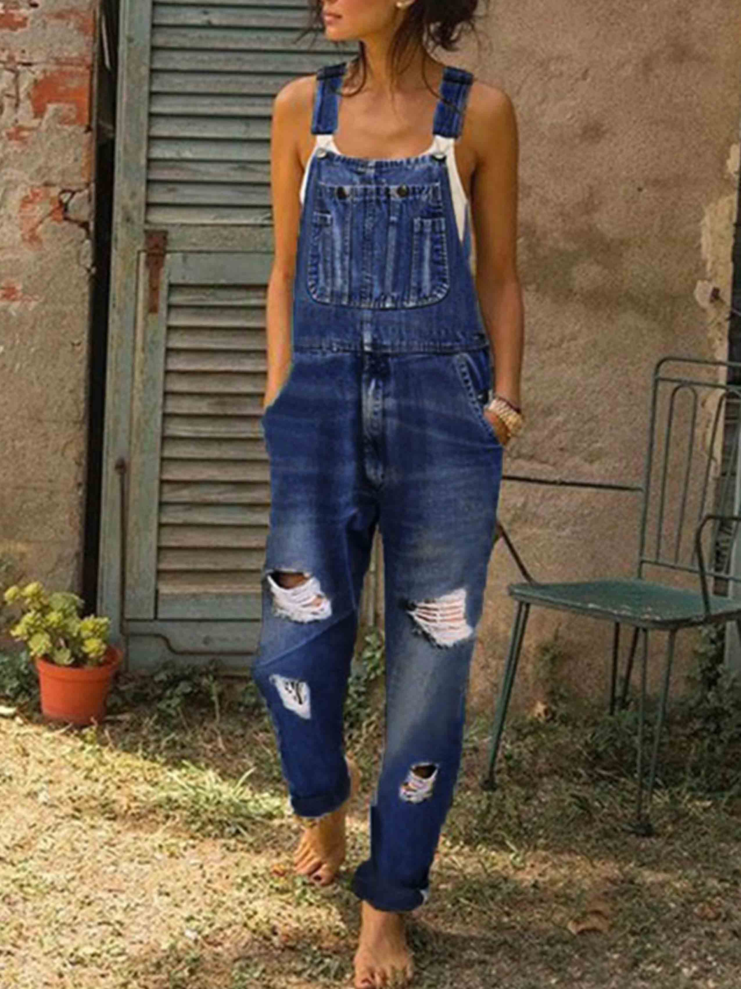 Veleaee Ripped Denim Jeans (3 colors)