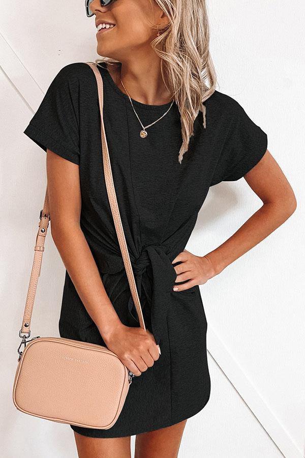 Veleaee Short-sleeved Cotton Blend Dress