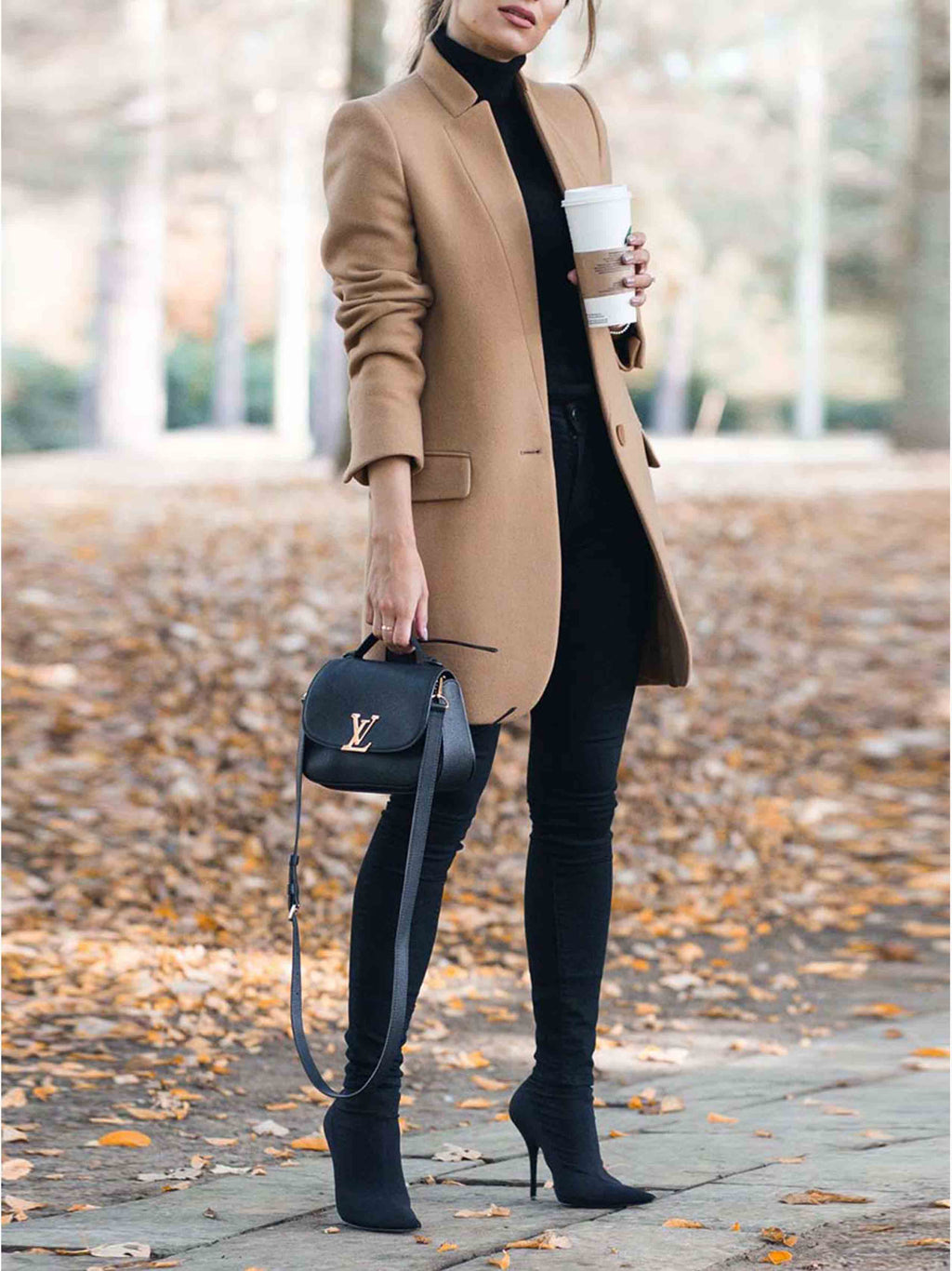 Veleaee One Button Khaki Coat